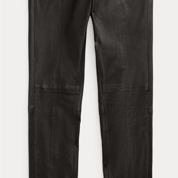 Ralph Lauren Purple Label Pants - Ralph Lauren Purple Label Women The Lambskin Side-Zip Pant Leggings Made In USA